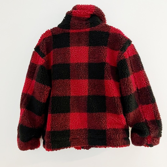 Roots gingham plaid fleece jacket - Picture 4 of 7